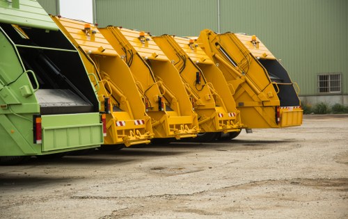 Commercial building with waste management system